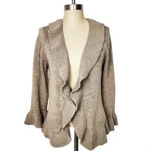 WD NY Ruffle Knit Sweater Cardigan